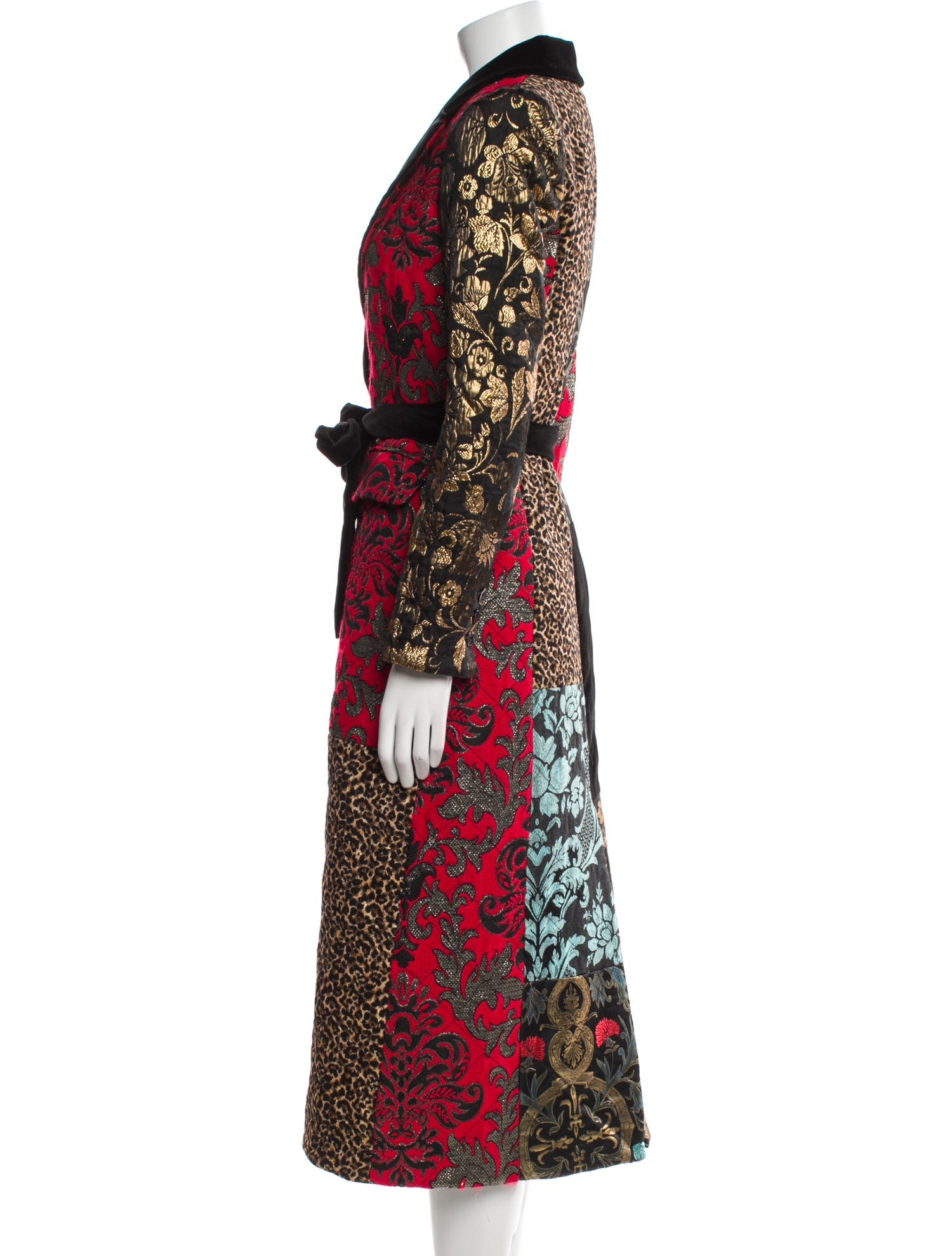 Alice + Olivia Paisley Print Trench Coat