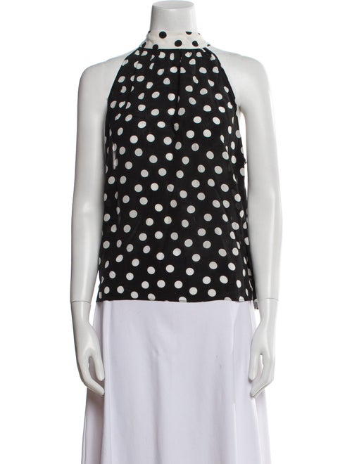 Alice + Olivia Silk Polka Dot Print Top