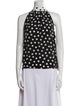 Alice + Olivia Silk Polka Dot Print Top