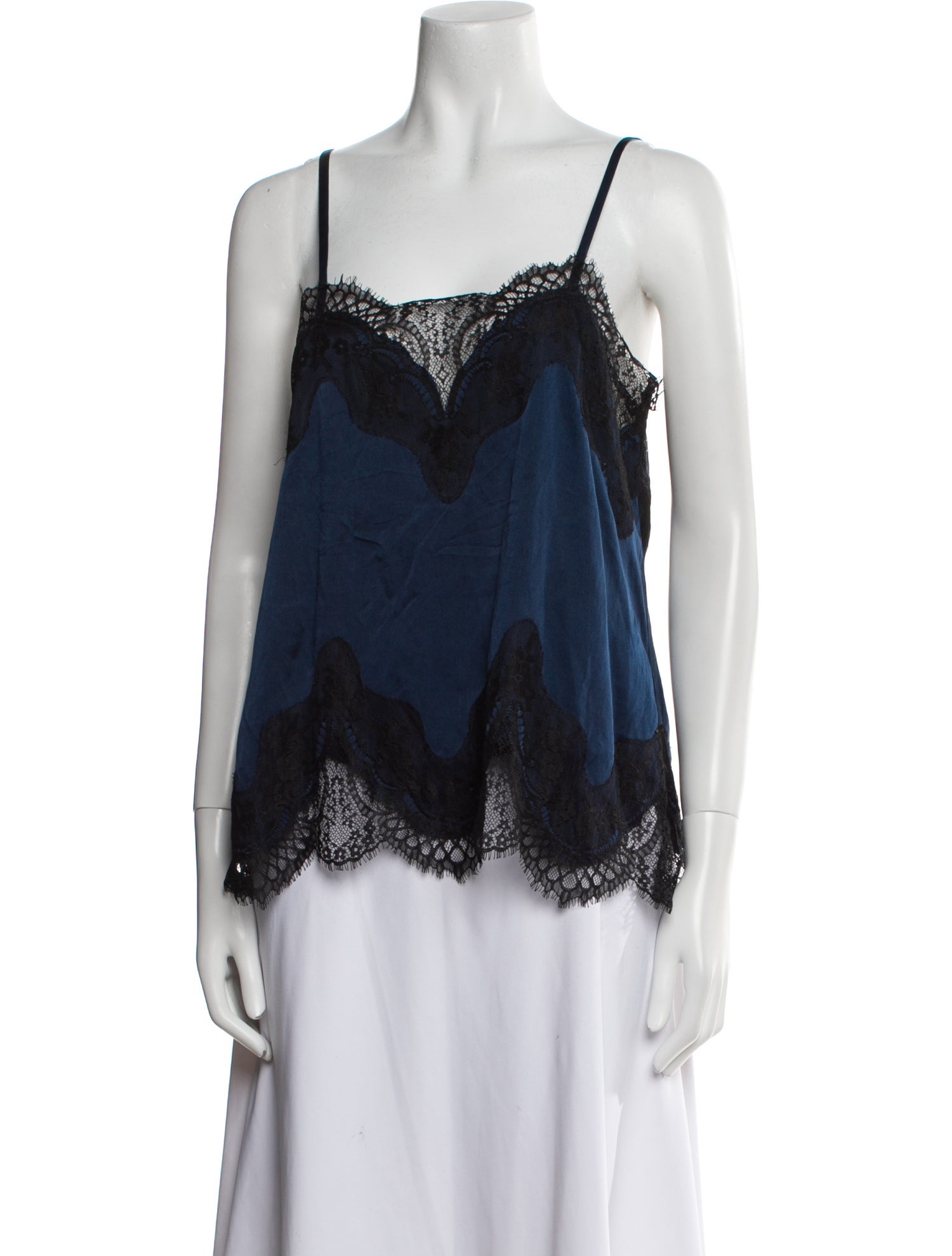 Alice + Olivia Silk Lace Pattern Top