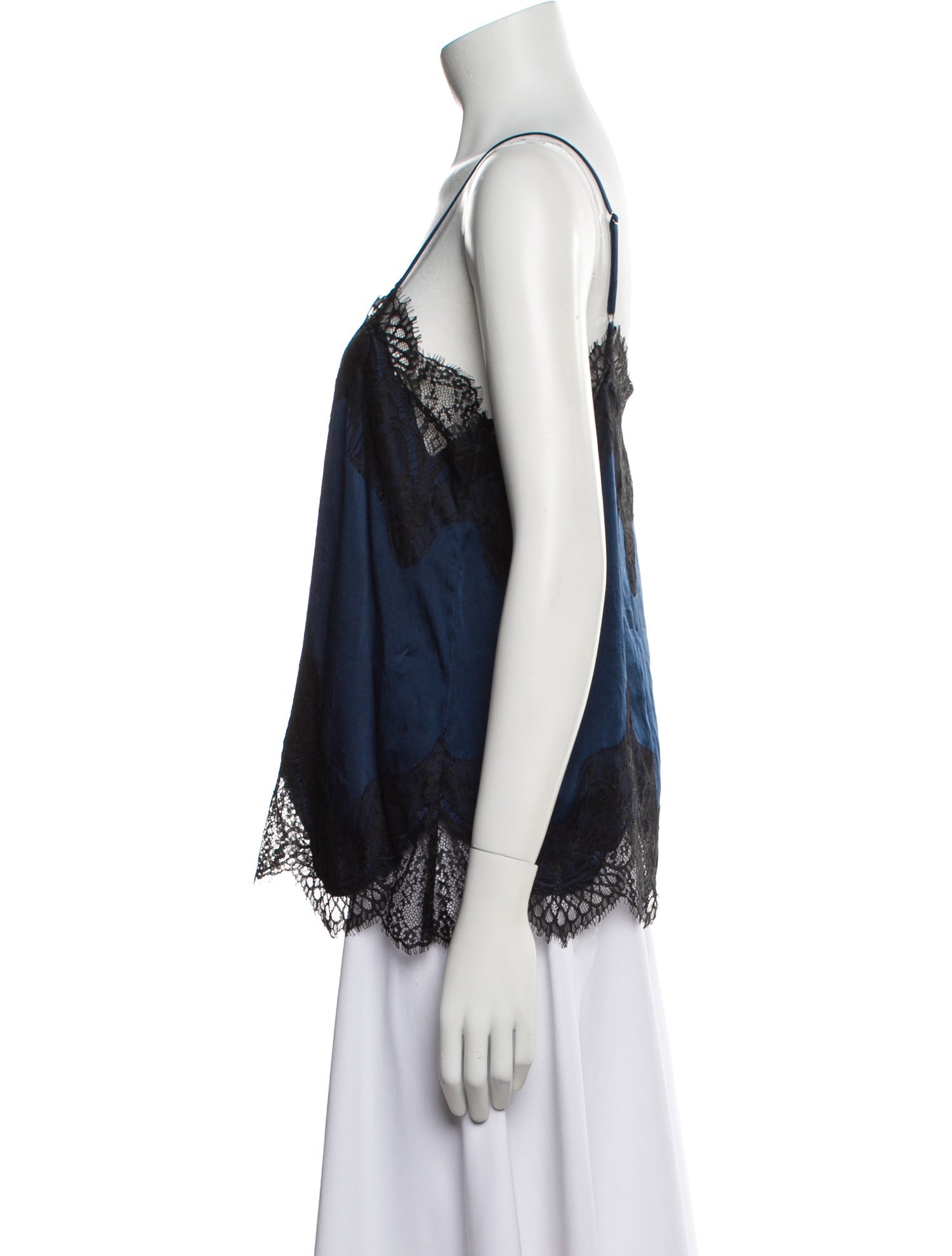 Alice + Olivia Silk Lace Pattern Top