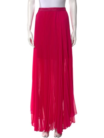 Alice + Olivia Pleated Accents Long Skirt