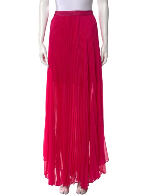 Alice + Olivia Pleated Accents Long Skirt