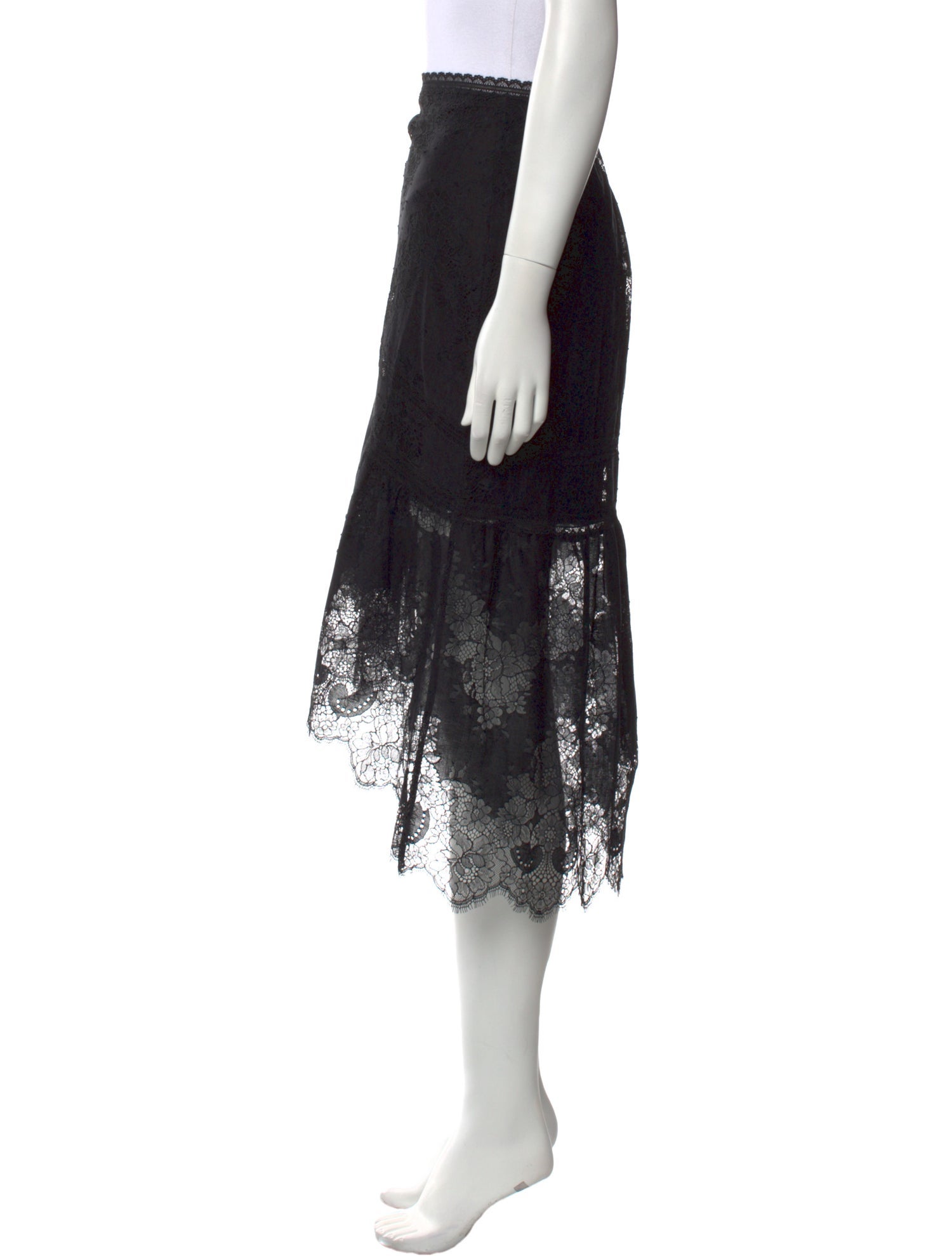 Alice + Olivia Lace Pattern Midi Length Skirt