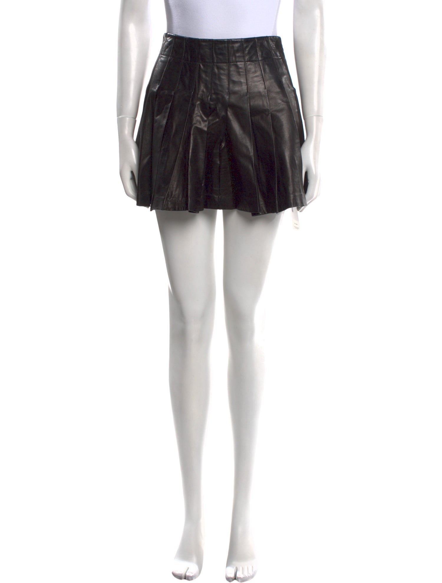 Alice + Olivia Lamb Leather Mini Skirt