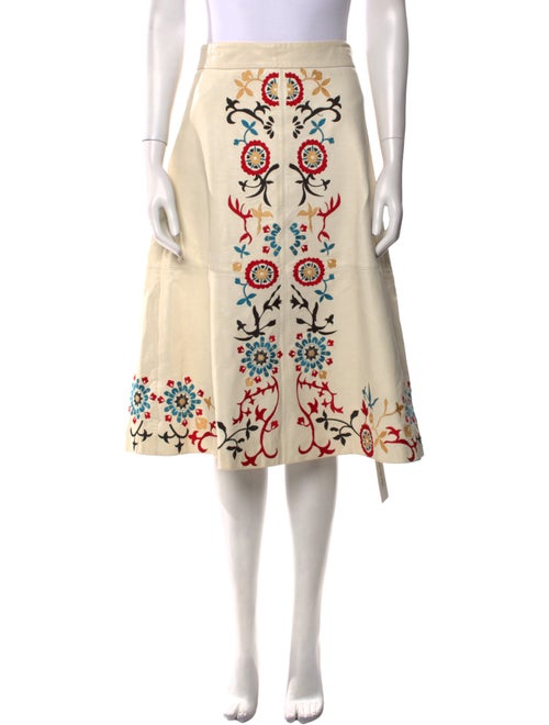 Alice + Olivia Lamb Leather Knee-Length Skirt