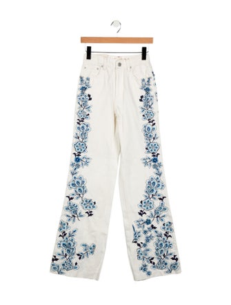 Alice + Olivia High-Rise Wide Leg Jeans