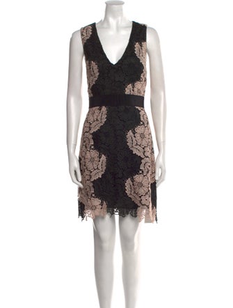 Alice + Olivia Lace Pattern Mini Dress