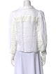Alice + Olivia Linen Long Sleeve Button-Up Top