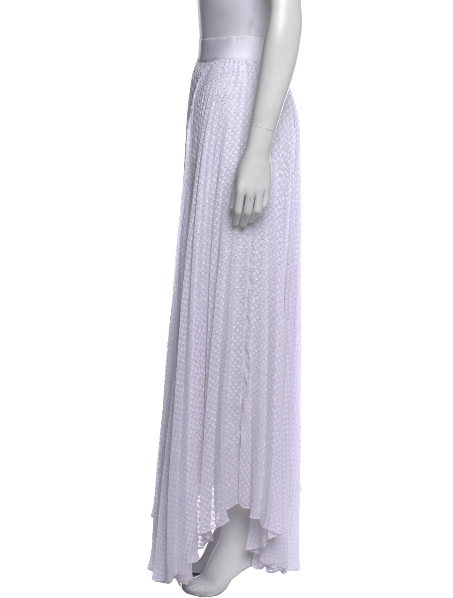 Alice + Olivia Pleated Accents Long Skirt