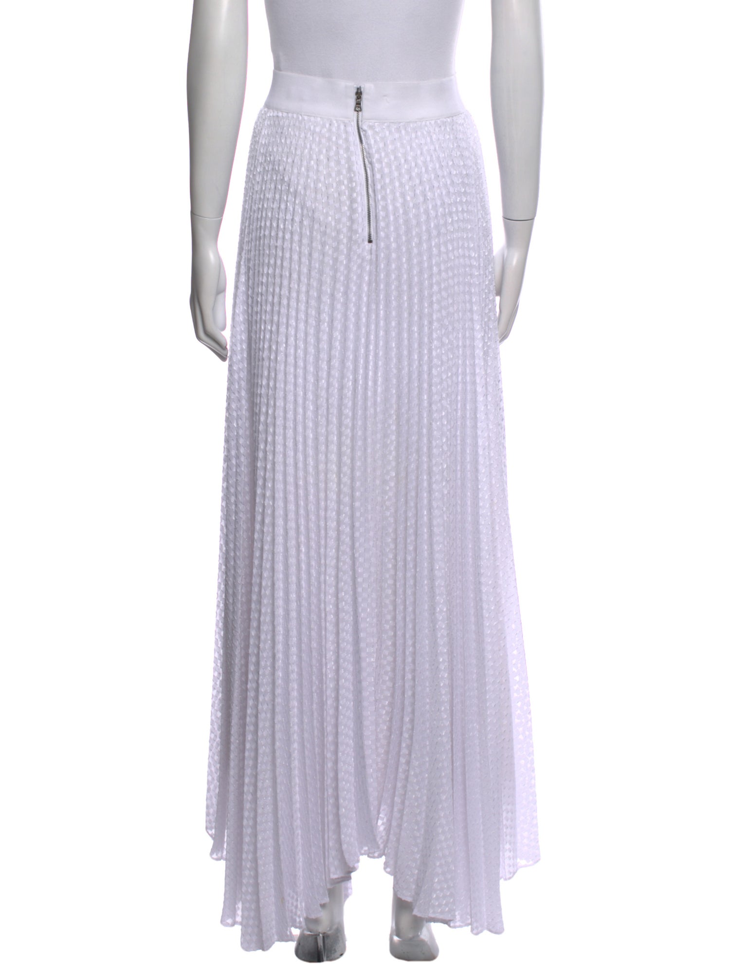 Alice + Olivia Pleated Accents Long Skirt