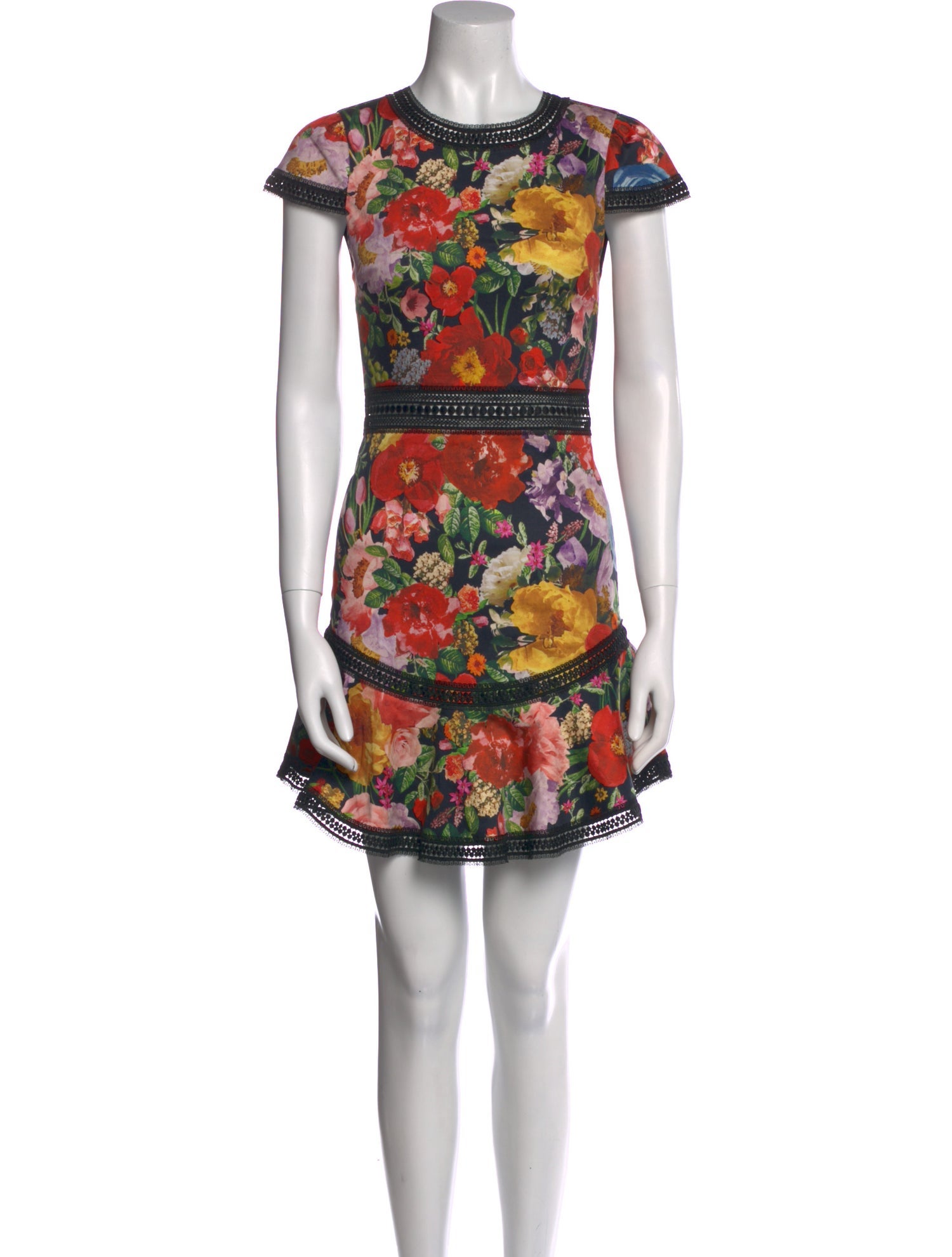 Alice + Olivia Floral Print Mini Dress