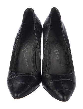 Alice + Olivia Embossed Leather Pumps