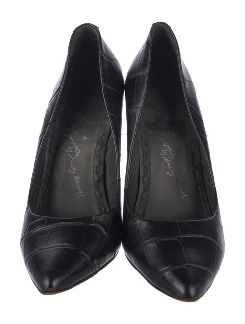 Alice + Olivia Embossed Leather Pumps