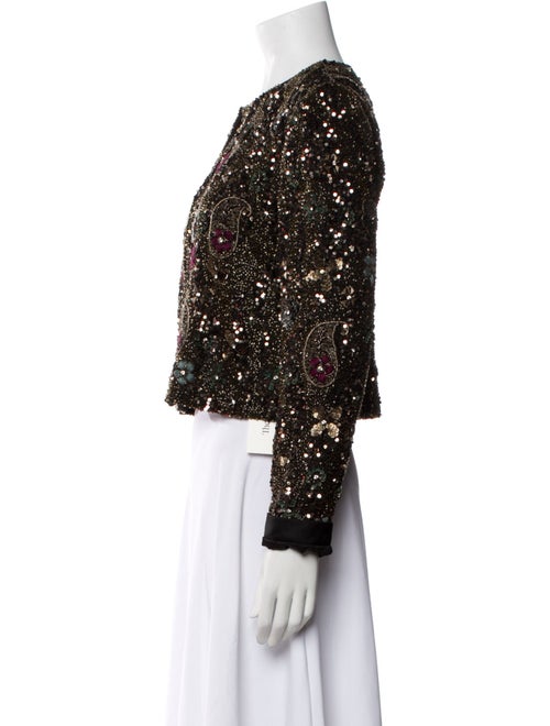 Alice + Olivia Silk Floral Print Evening Jacket