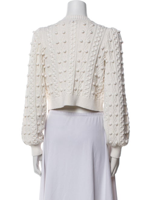 Alice + Olivia Patterned Tie Neck Sweater