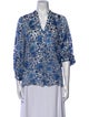 Alice + Olivia Printed V-Neck Blouse