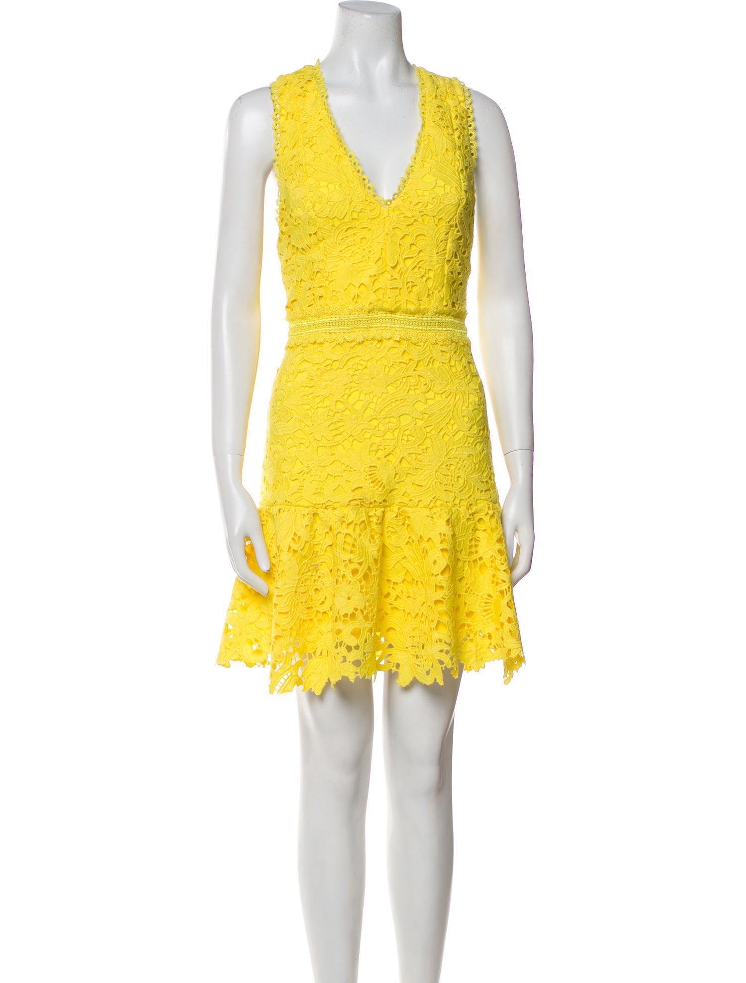 Alice + Olivia Lace Pattern Mini Dress