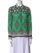 Alice + Olivia Silk Paisley Print Blouse