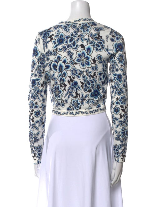 Alice + Olivia Floral Print Crew Neck Sweater