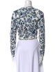Alice + Olivia Floral Print Crew Neck Sweater