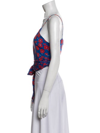 Alice + Olivia Silk Floral Print Crop Top