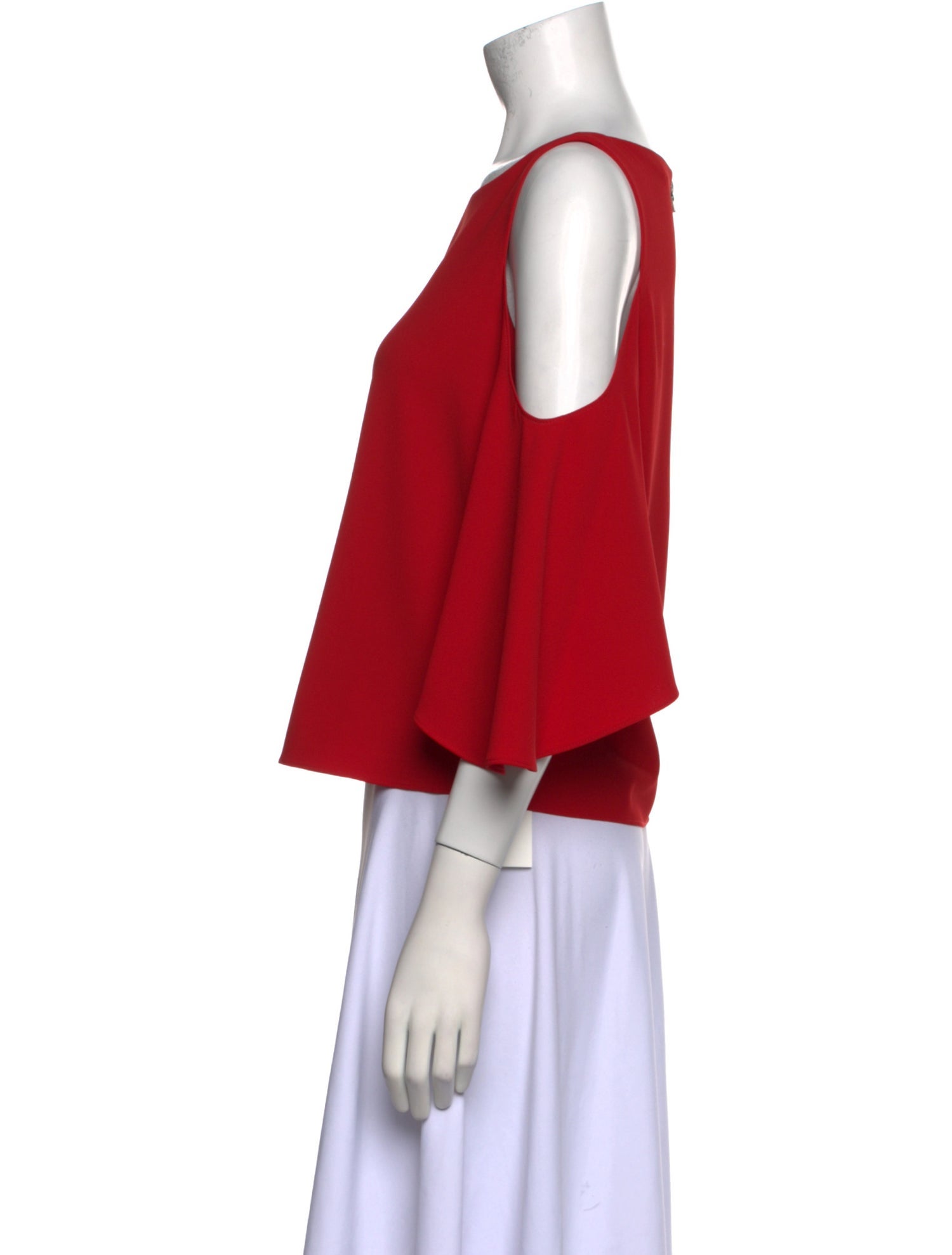 Alice + Olivia Scoop Neck Three-Quarter Sleeve Crop Top