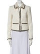 Alice + Olivia Linen Tweed Pattern Biker Jacket