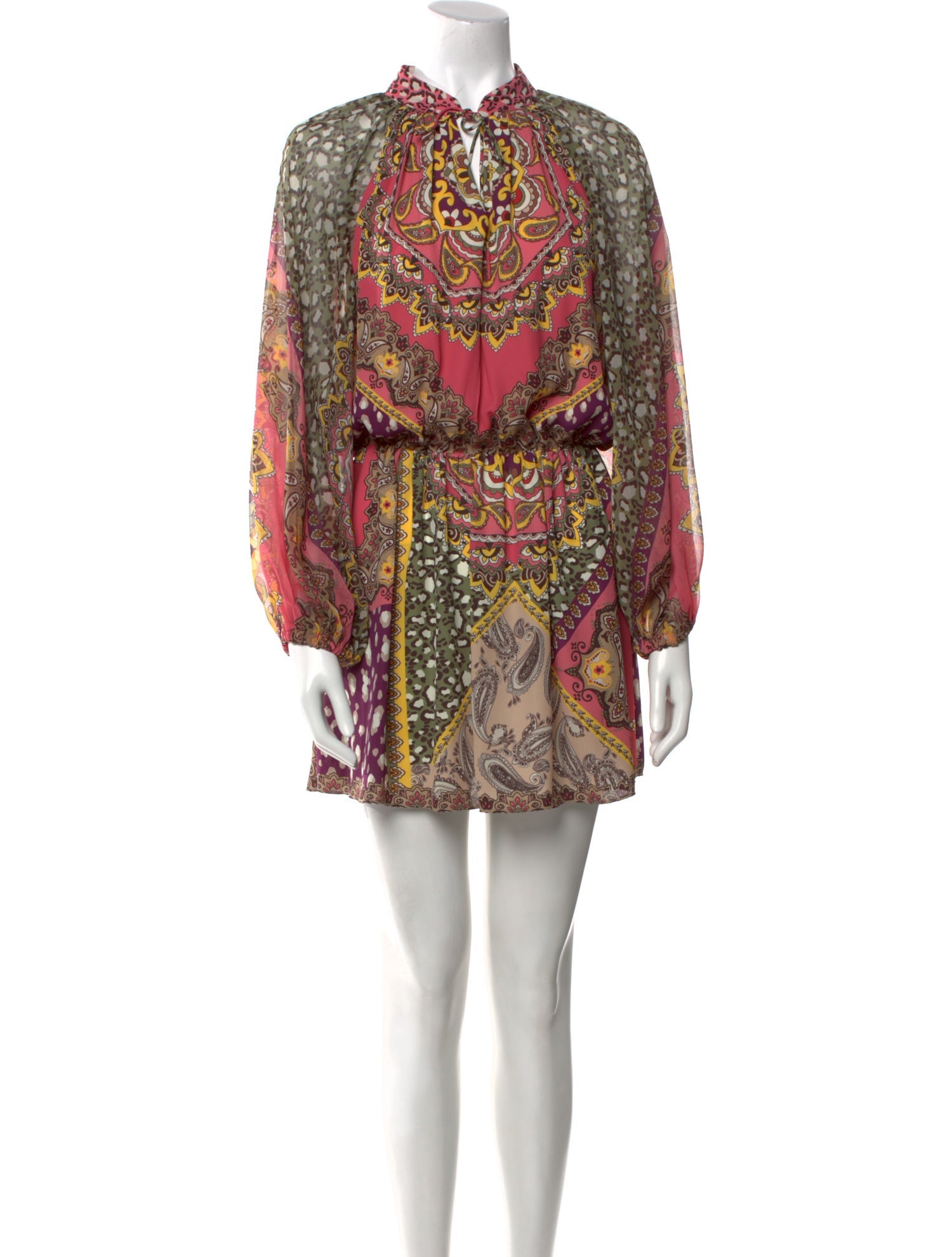 Alice + Olivia Paisley Print Mini Dress