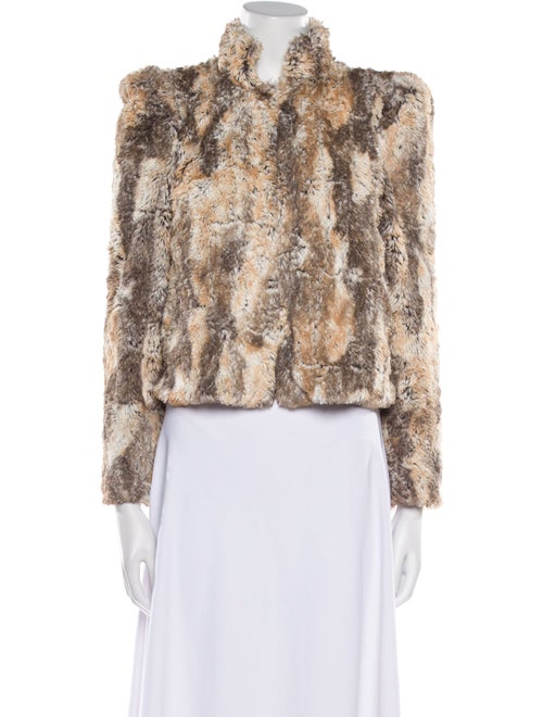 Alice + Olivia Faux Fur Printed Faux Fur Jacket