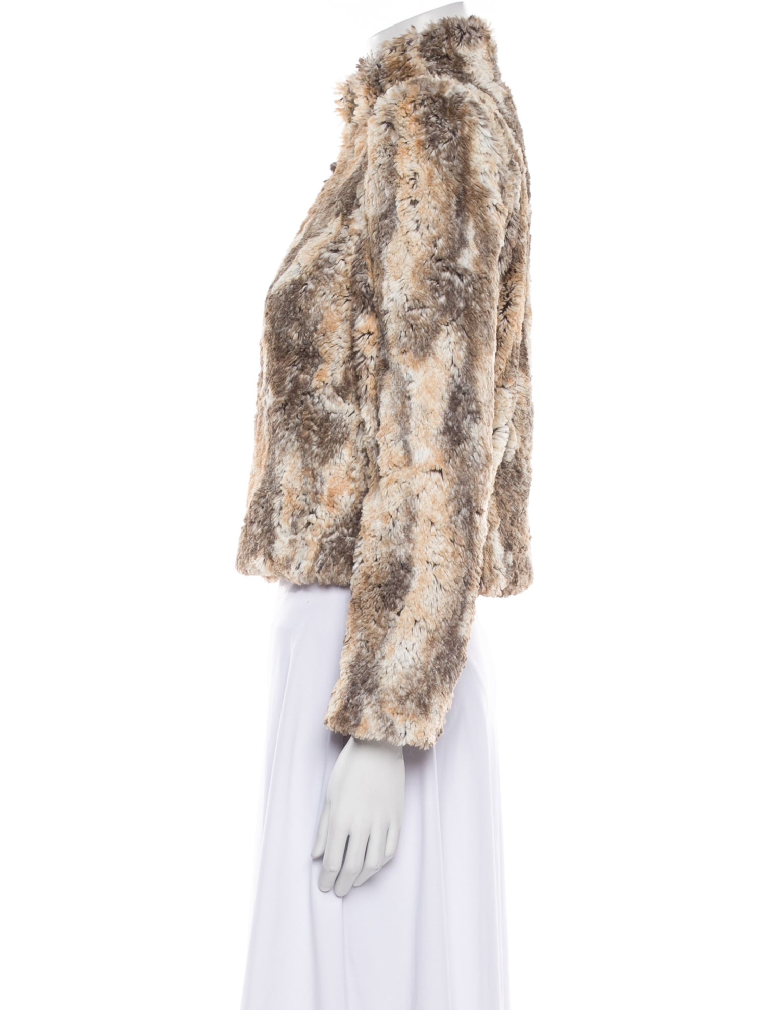 Alice + Olivia Faux Fur Printed Faux Fur Jacket