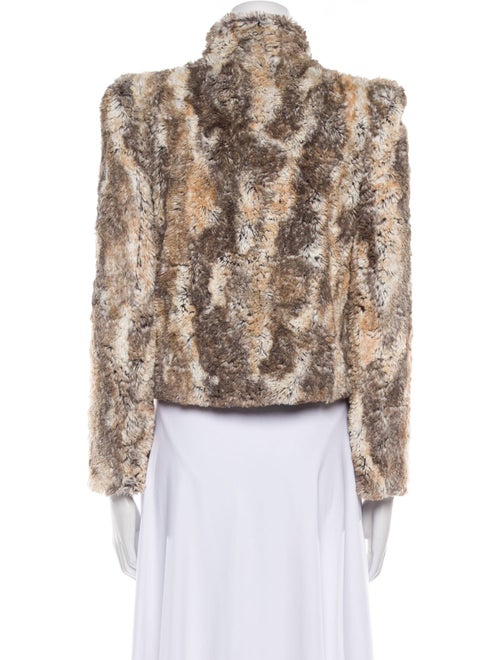 Alice + Olivia Faux Fur Printed Faux Fur Jacket