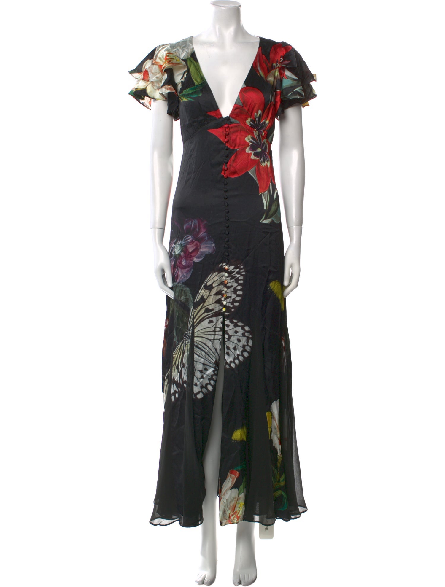 Alice + Olivia Floral Print Long Dress