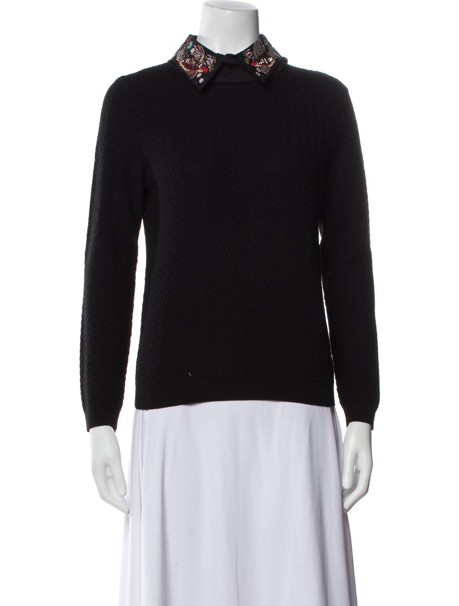 Alice + Olivia Wool Mock Neck Sweater