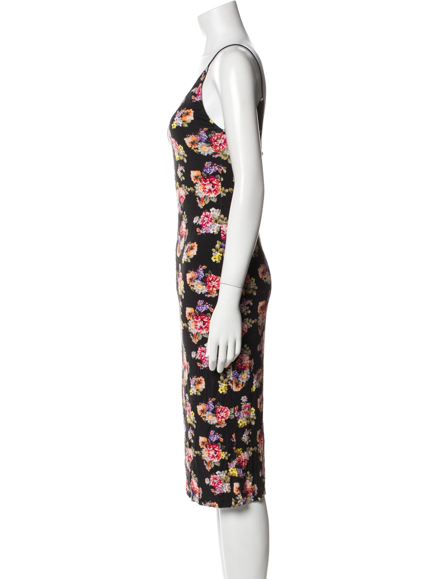 Alice + Olivia Floral Print Midi Length Dress