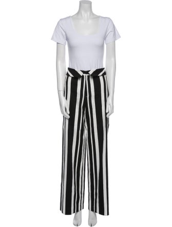 Alice + Olivia Linen Striped Pant Set