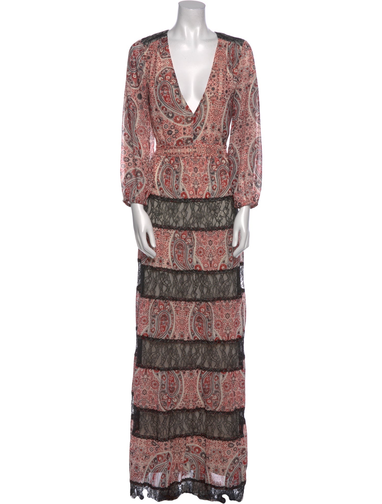 Alice + Olivia Paisley Print Long Dress