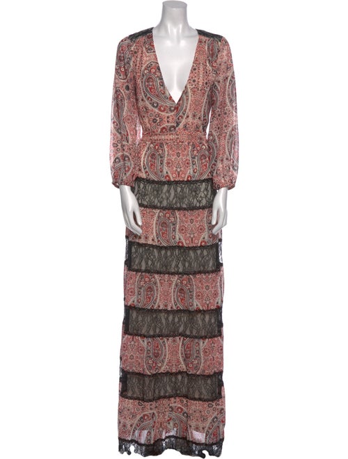 Alice + Olivia Paisley Print Long Dress