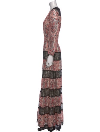 Alice + Olivia Paisley Print Long Dress