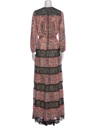 Alice + Olivia Paisley Print Long Dress