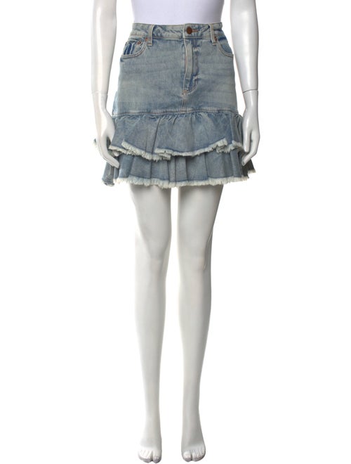 Alice + Olivia Raw-Edge Trim Mini Skirt