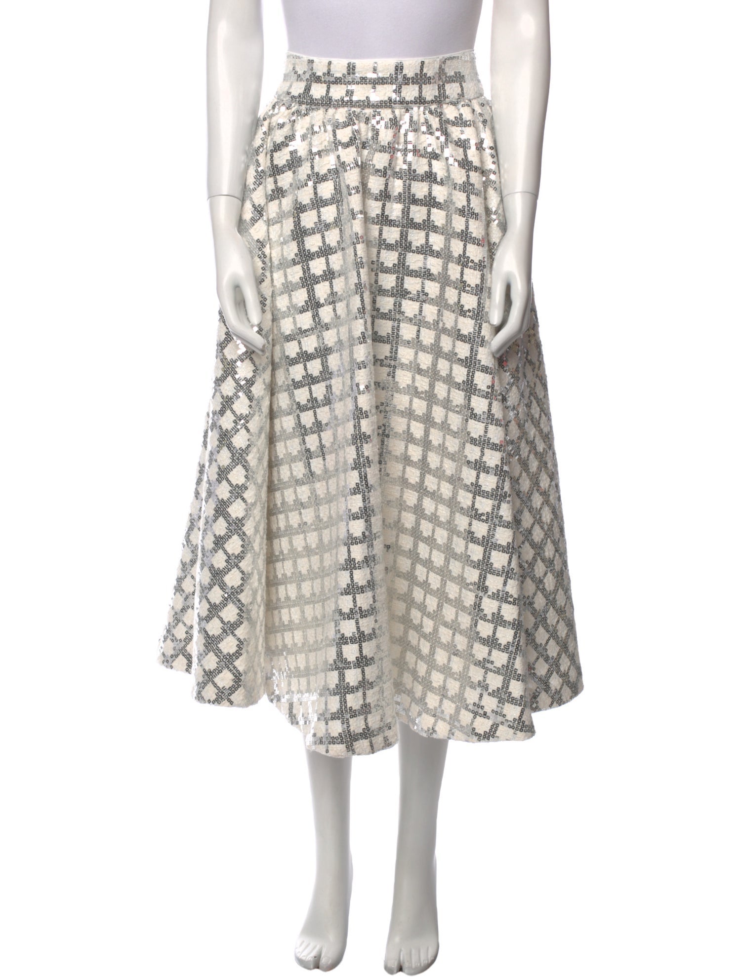 Alice + Olivia Patterned Midi Length Skirt