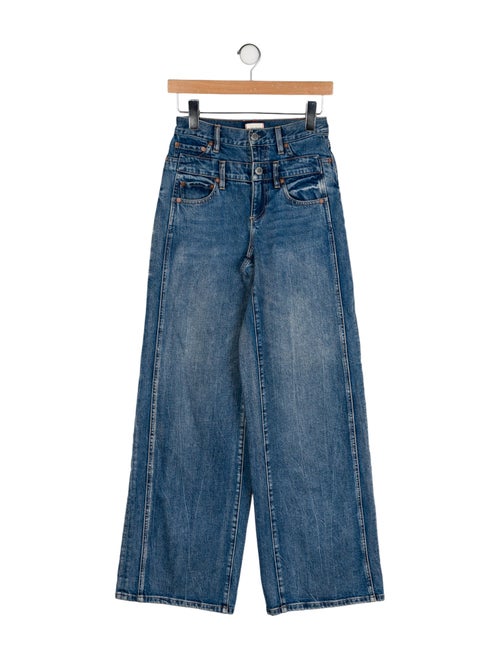 Alice + Olivia Mid-Rise Wide Leg Jeans