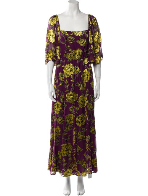 Alice + Olivia Floral Print Long Dress