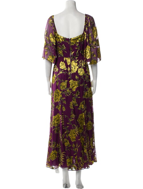 Alice + Olivia Floral Print Long Dress