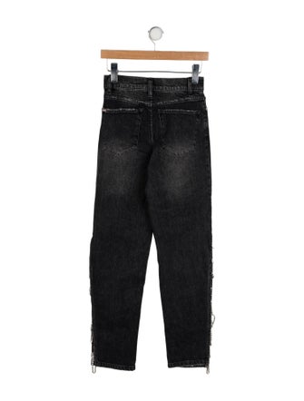 Alice + Olivia Mid-Rise Straight Leg Jeans
