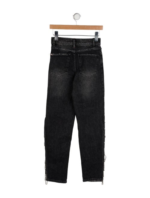 Alice + Olivia Mid-Rise Straight Leg Jeans