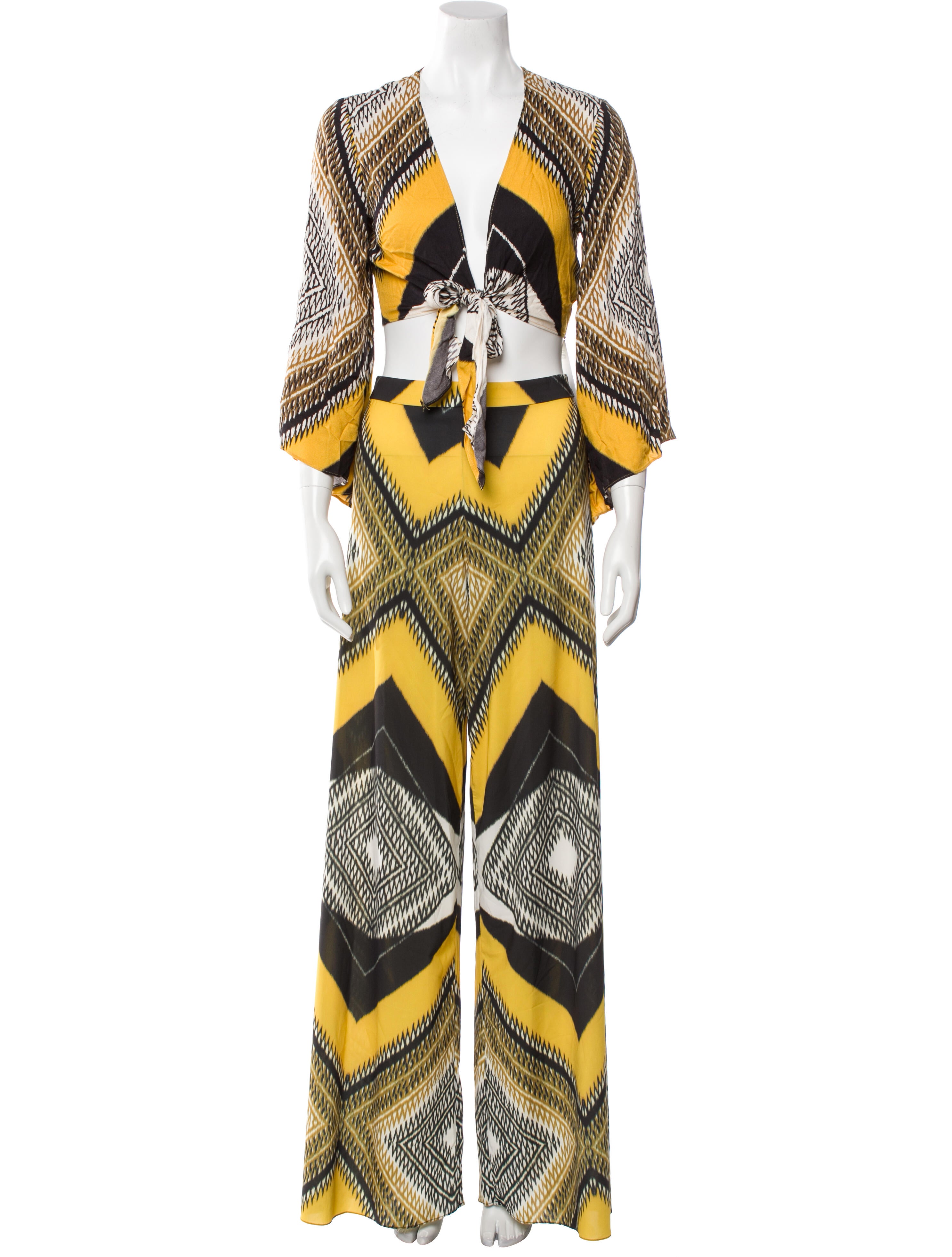 Alice + Olivia Silk Printed Pant Set w/ Tags