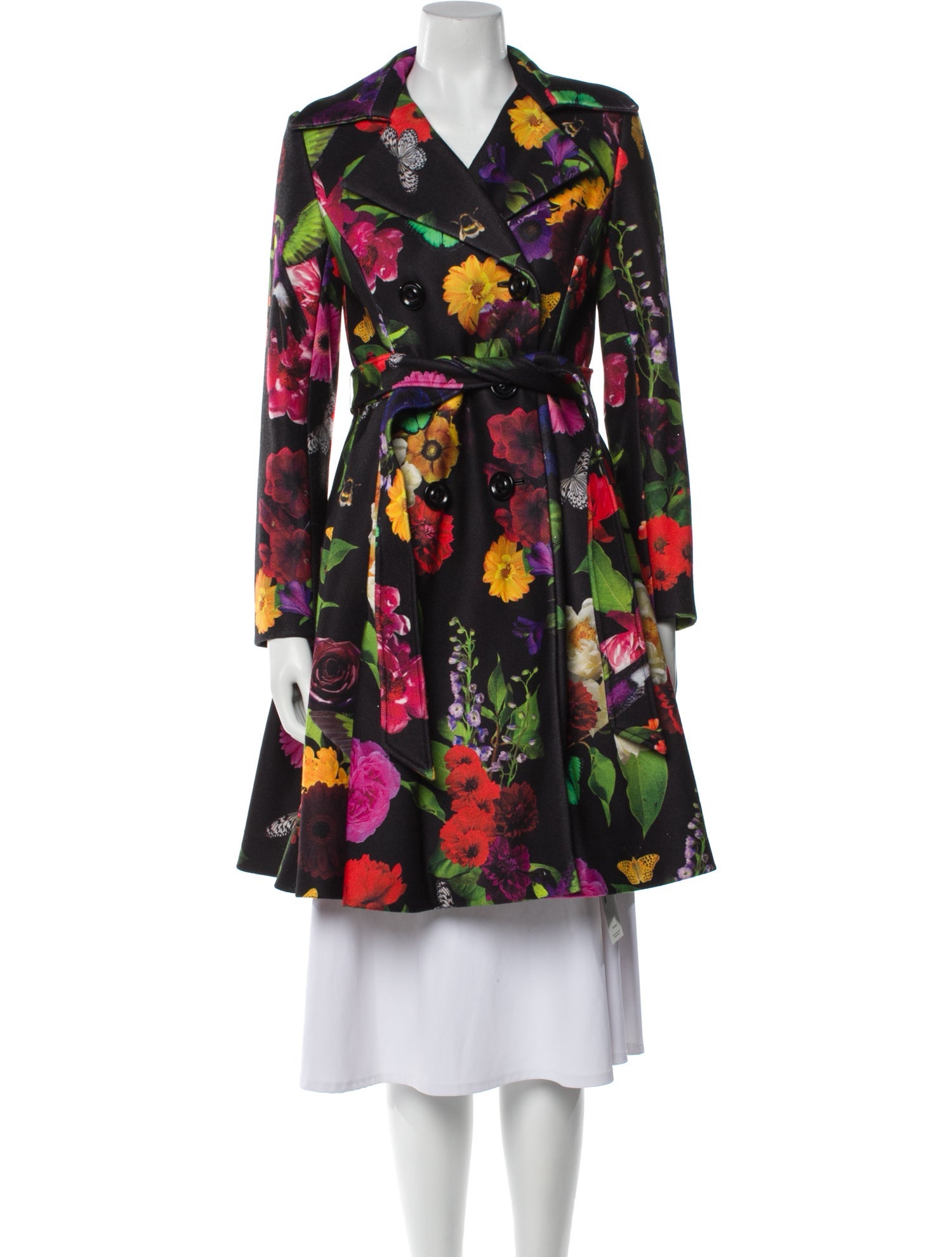 Alice + Olivia Floral Print Trench Coat w/ Tags