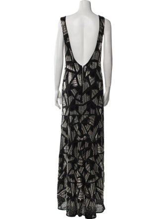 Alice + Olivia Printed Long Dress